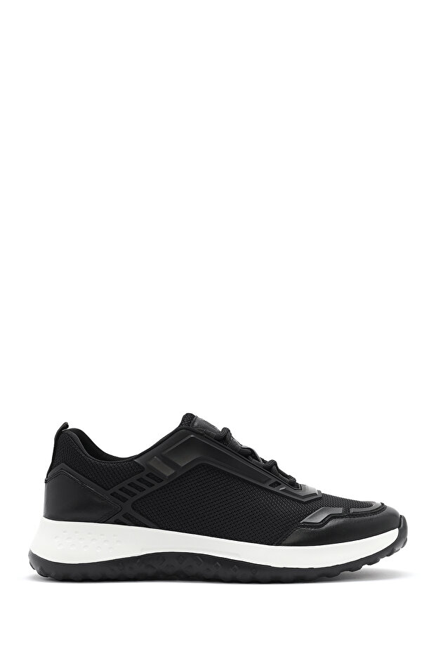 Erkek Siyah Bağcıklı Kalın Tabanlı Sneaker 25SFD69516F - 1