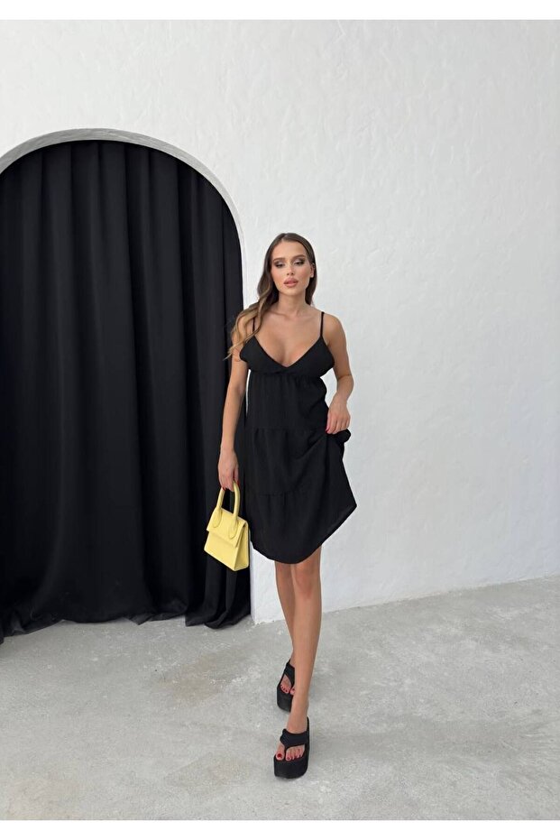Askılı Mini Boy Kadın Elbise - 3