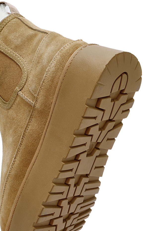 Kadın Taba Kalın Tabanlı Kürklü Süet Deri Bot 24WFD405110 - 8