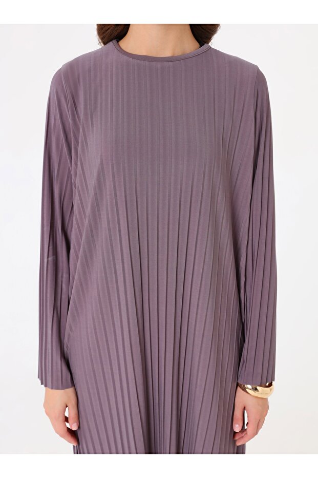 Sandy Kumaş Pliseli Takım - Vizon - - 3