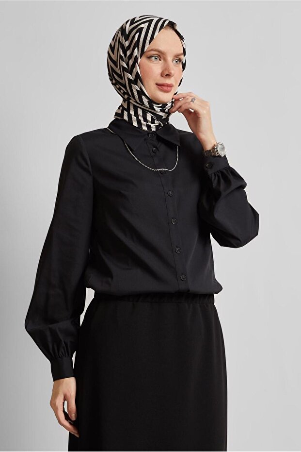 Shirt Collar Bluz 45604