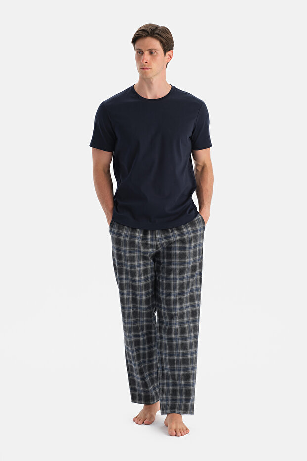 Multicolor Ekoseli Dokuma Pantolon - 4