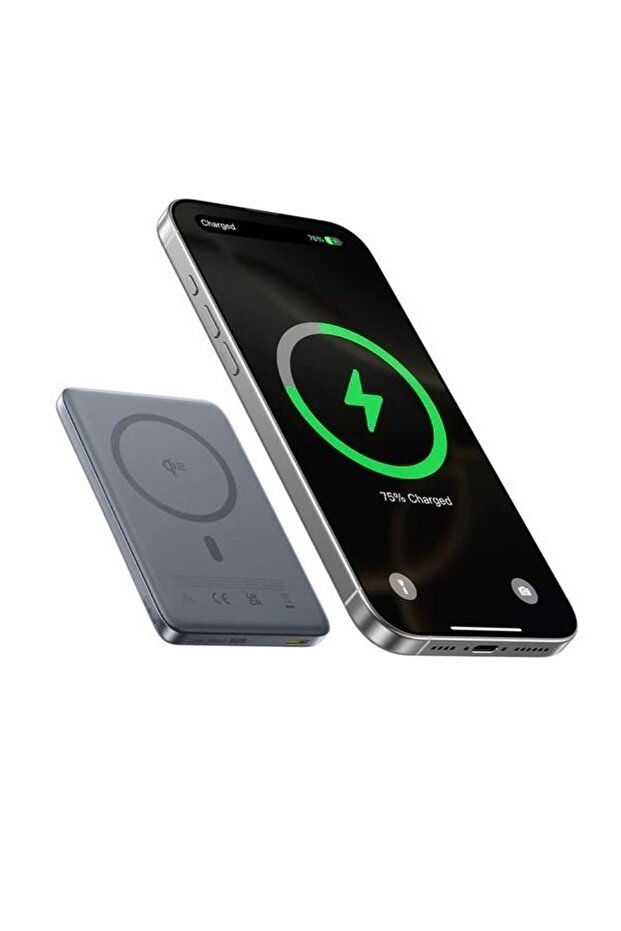 PicoGo Ultra-Slim Qi2 Gri 10000 mAh Hızlı Şarj MagSafe Powerbank - 3