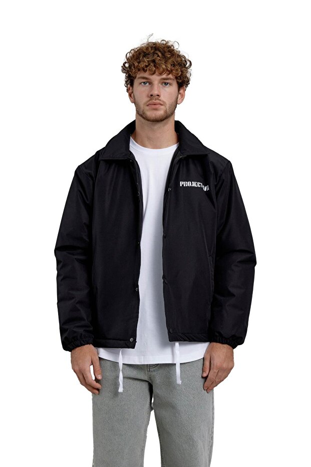 سترة رجالية سوداء Nmrc موسمي كبيرة الحجم - 7