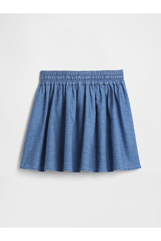 Kız Çocuk Mavi Pull-On Etek - 3