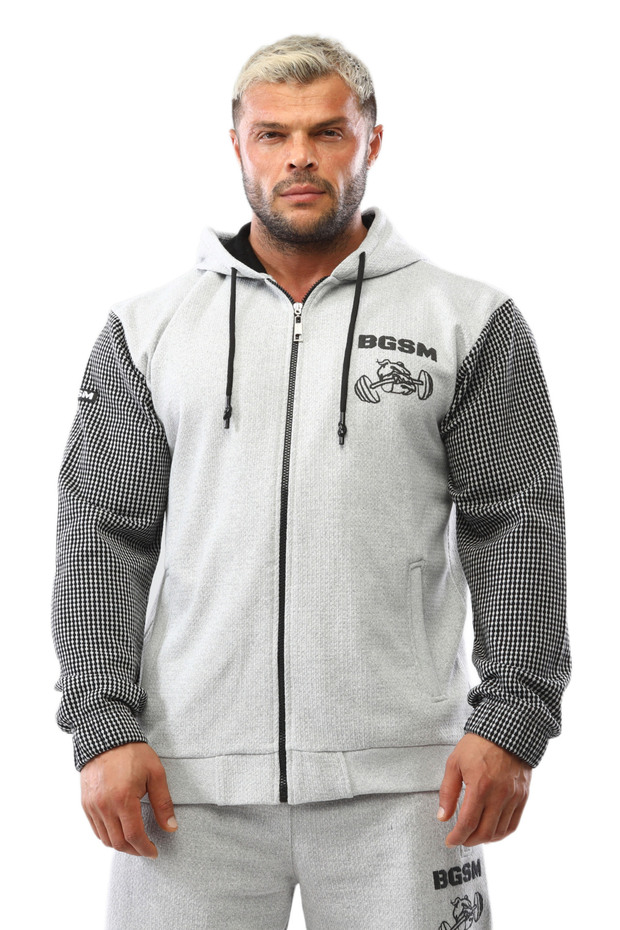 Hooded Winter Tracksuit Top Garnished Sports Jacket Bgsm 3638