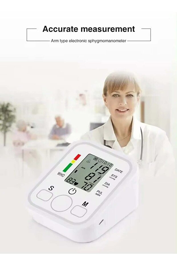 Generic Portable sphygmomanometer with LCD display and voice function digital blood pressure meter - 4