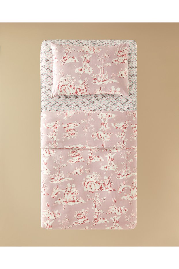 Bearette Cotton Children's Duvet Cover Set Pink