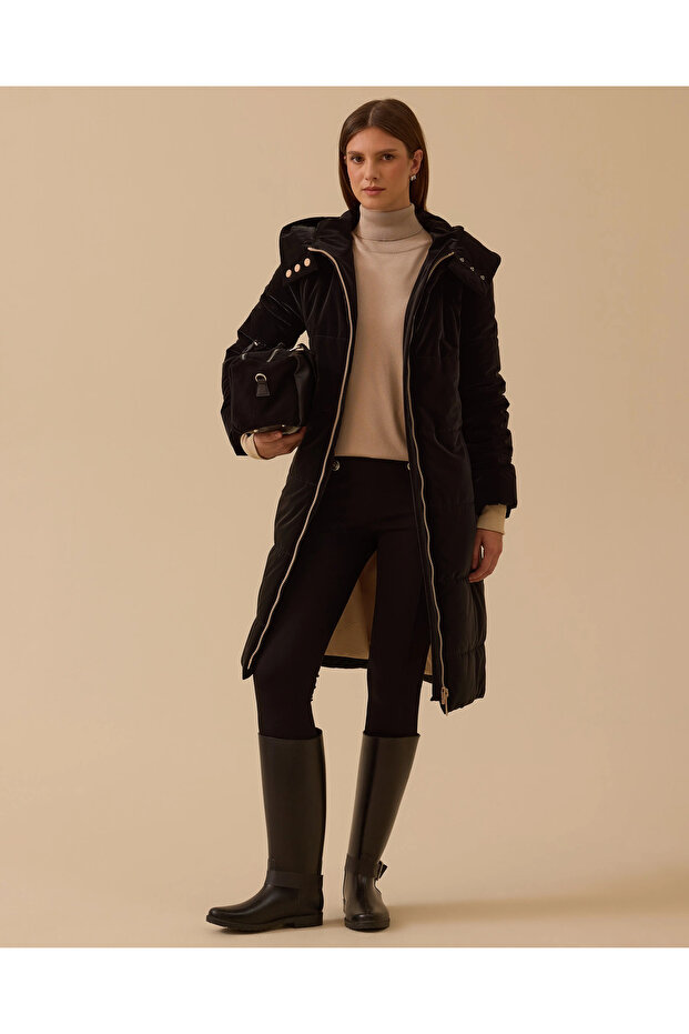 Kapüşonlu Şişme Anorak Kaban - 1