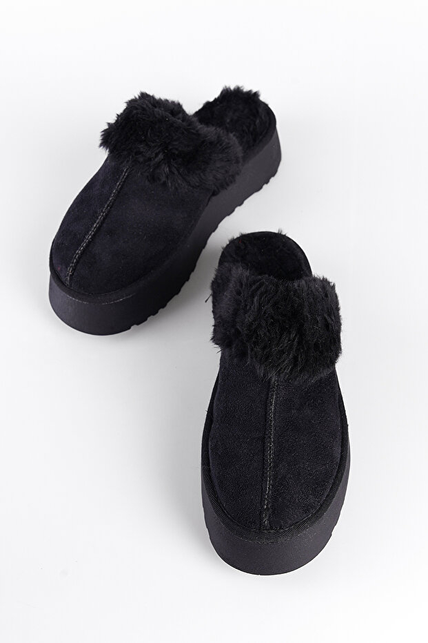 Női papucs - szőrös és zárt orrú - 3