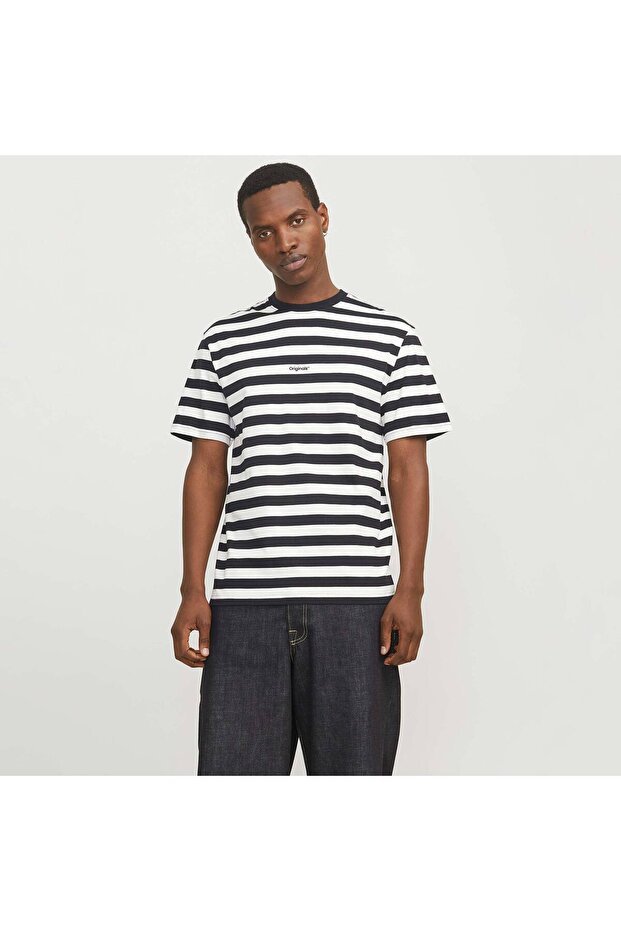T-shirt Striped Round Neck T-shirt