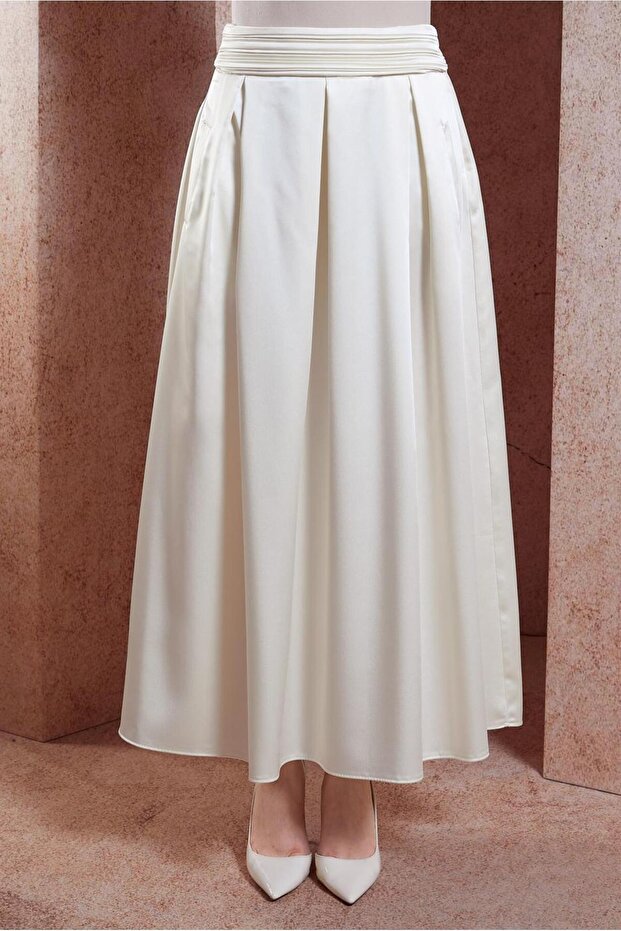 Satin Long Skirt 60580