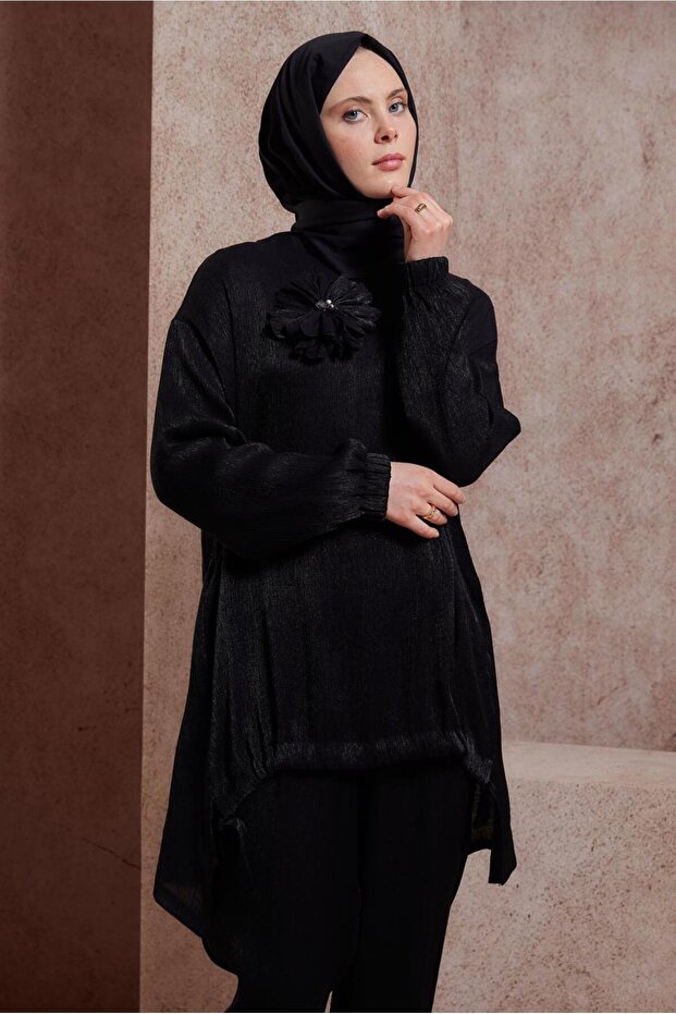 Accessory Detailed Pants Suit 44542