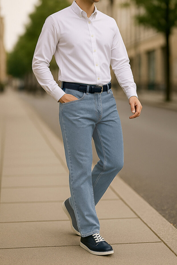 Vysoce kvalitní rovné džíny Marcus Hunter Fit Beetle Koypuzu - 8