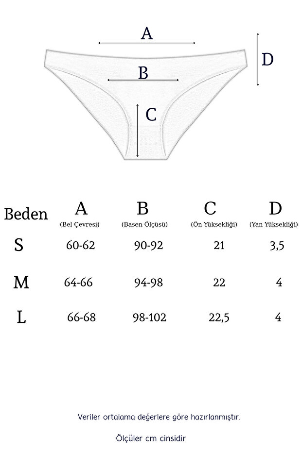 10010 Slip 6'lı Bikini Külot Paketi - 3