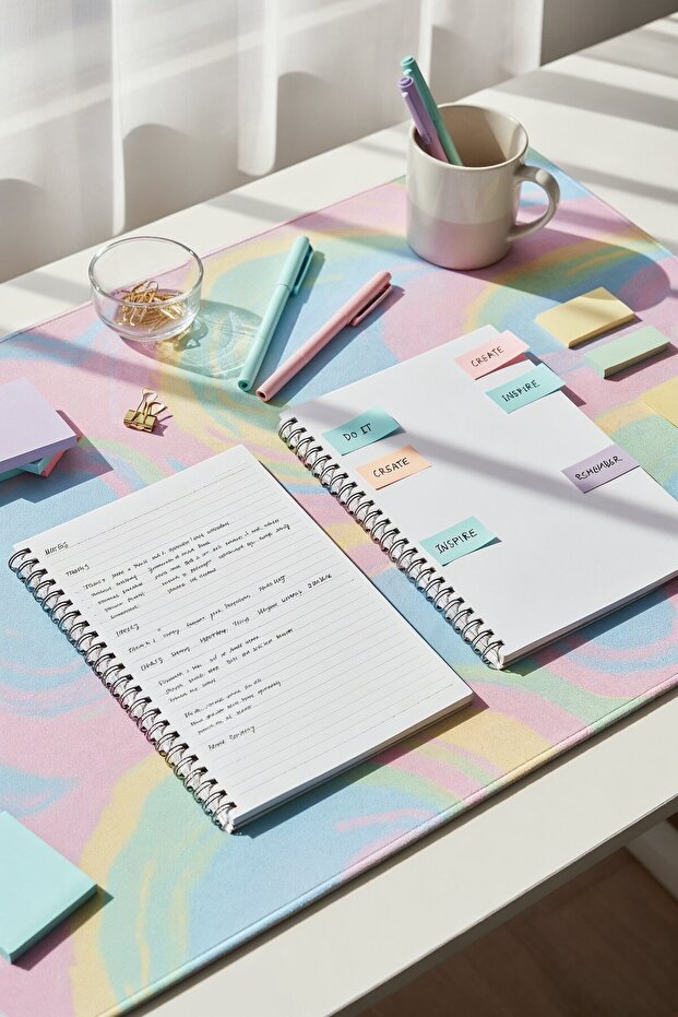 A5 Spiral School Notebook 120 Pages Set of 2, 1 Lined - 1 Unlined Notebook, Notebook, with Lesson Schedule - 2