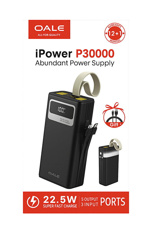 iPower P30000 Abundant Power Supply 22.5W Super Fast Charge