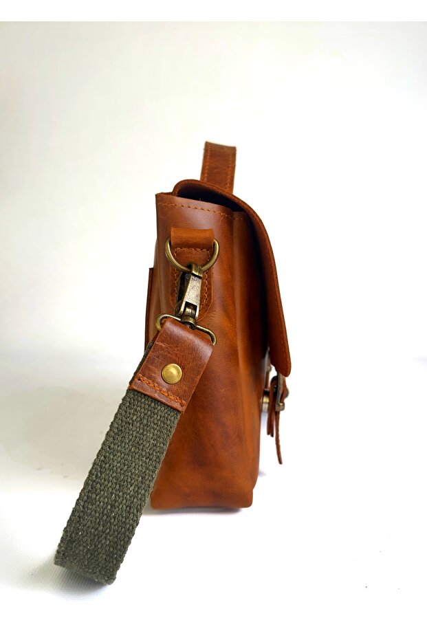 HAKİKİ DERİ POSTACI ÇANTA - 5