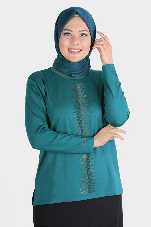 Stone Knitted Viscose Blouse 20251