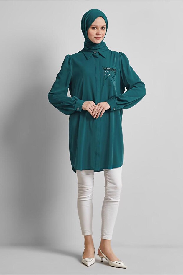 تونيك مطرز بالخرز 45326 - 3