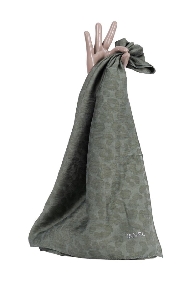 Eșarfă pătrată leopard CHOCOLATE - 1