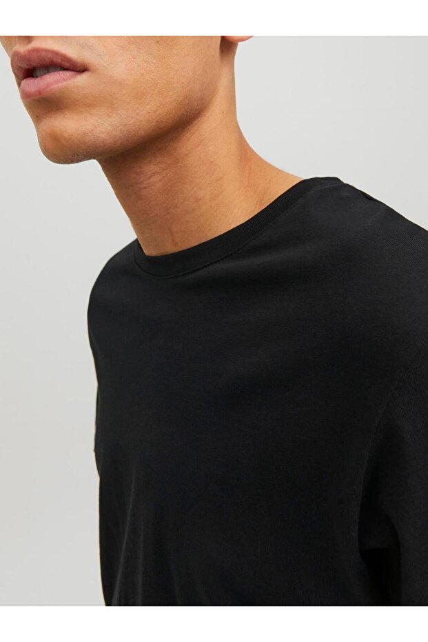 JJEORGANIC BASIC TEE SS O-NECK NOOS Black - 7