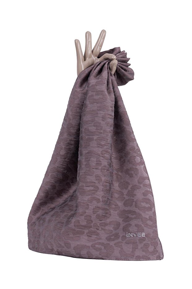 وشاح ليوبارد مربع من المنك - 1