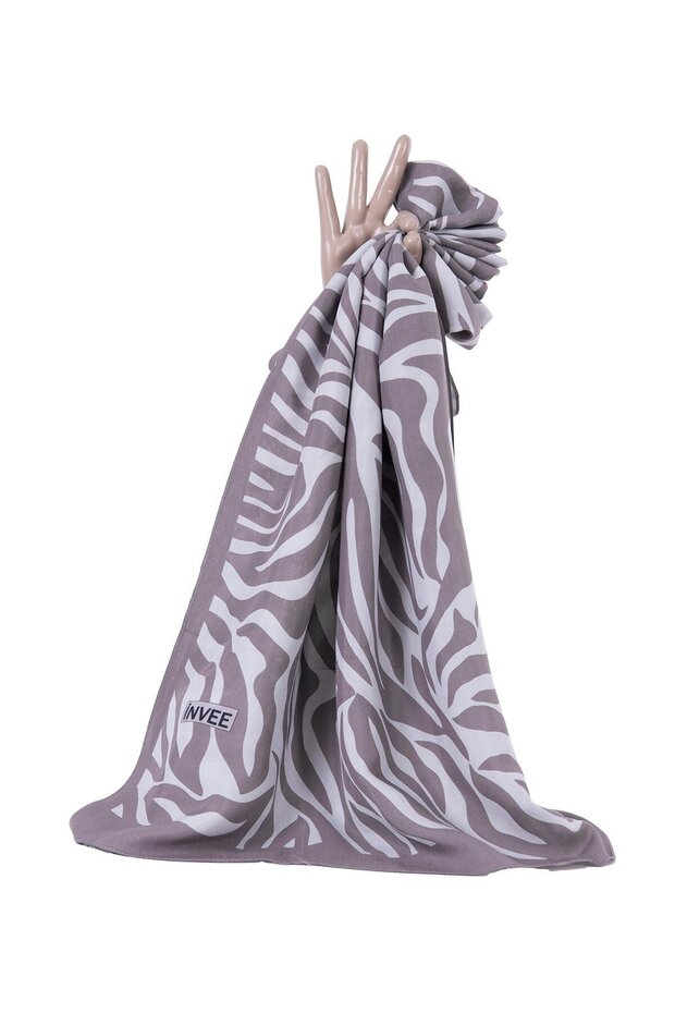 Zebra Şal VİZON - 1