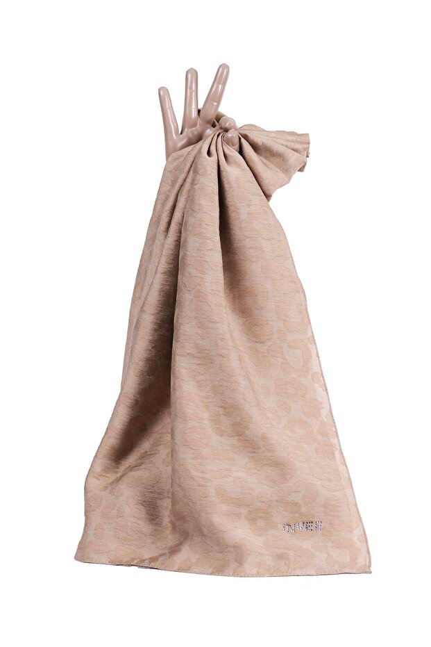 Eșarfă pătrată leopard LACTOCOFFEE - 1