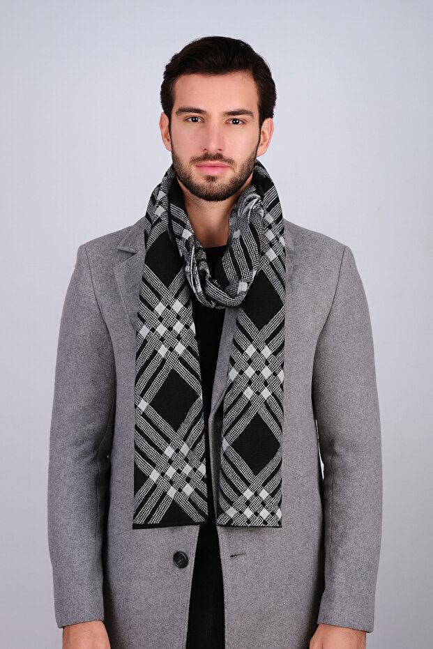 Kareli Triko Atkı - 2