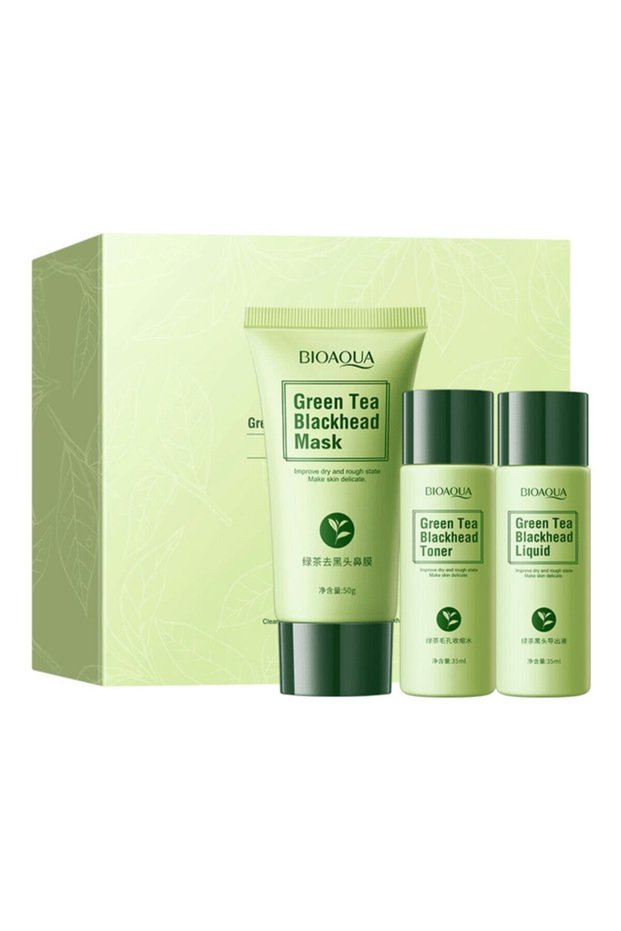 Blackhead and Pore Care Set with Green Tea 3 Pieces