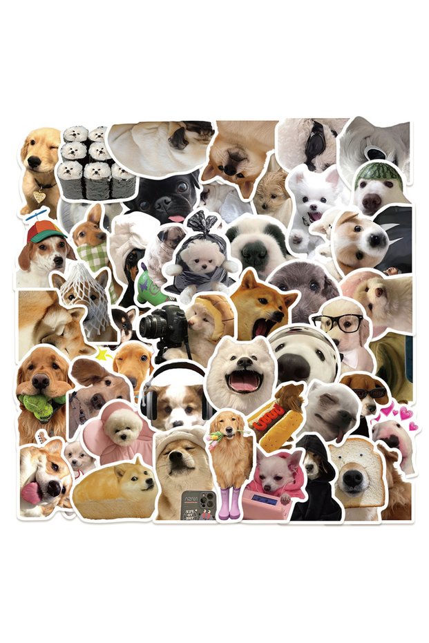 50PCS 10/30/50pcs Cute Funny Dog Cartoon Stickers Animal MEME Graffiti Decals DIY Motorcycle Luggage