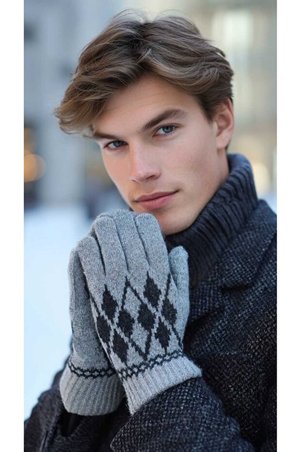 Erkek Jakar Desen Eldiven - 1