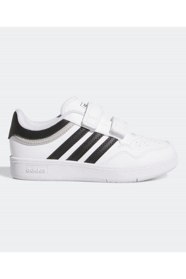 Hoops 4.0 Hook-and-Loop Strap Closure Shoes - Cloud White/Core Black/Grey Two