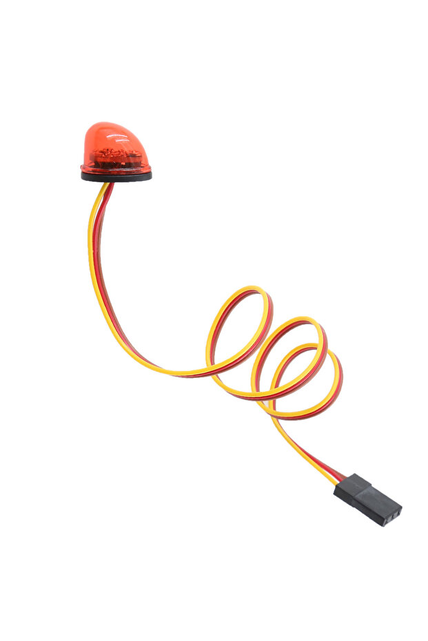 1PC Red RC Multi-function 360° Flashing Rotating LED Light Bar Alarming Lamp for 1/14 Tamiya 1/10 RC - 1