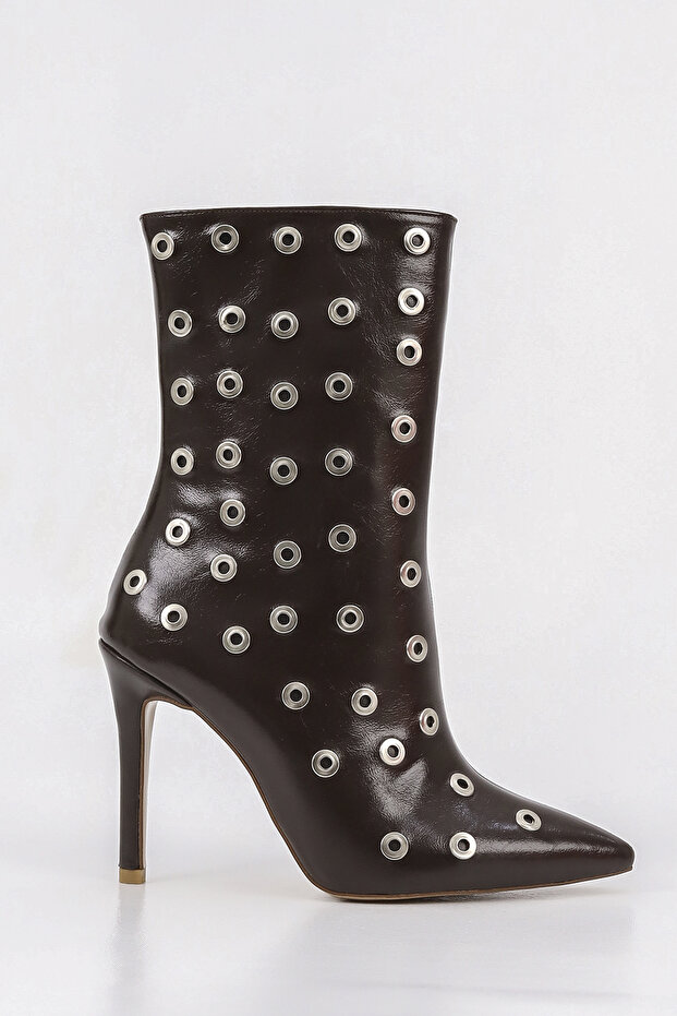 Rsd 1230 Metal Detail Thin Heeled Boots