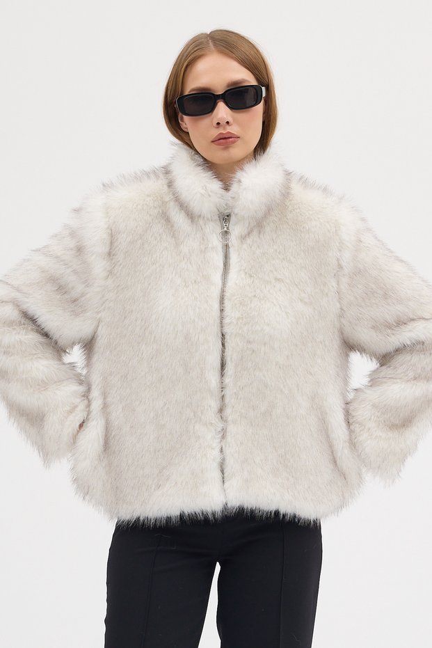 Premium Fur Zippered Flat Jacket