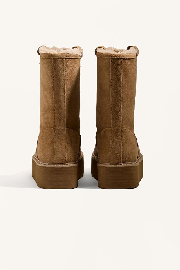 Süet platform tabanlı çizme - 5