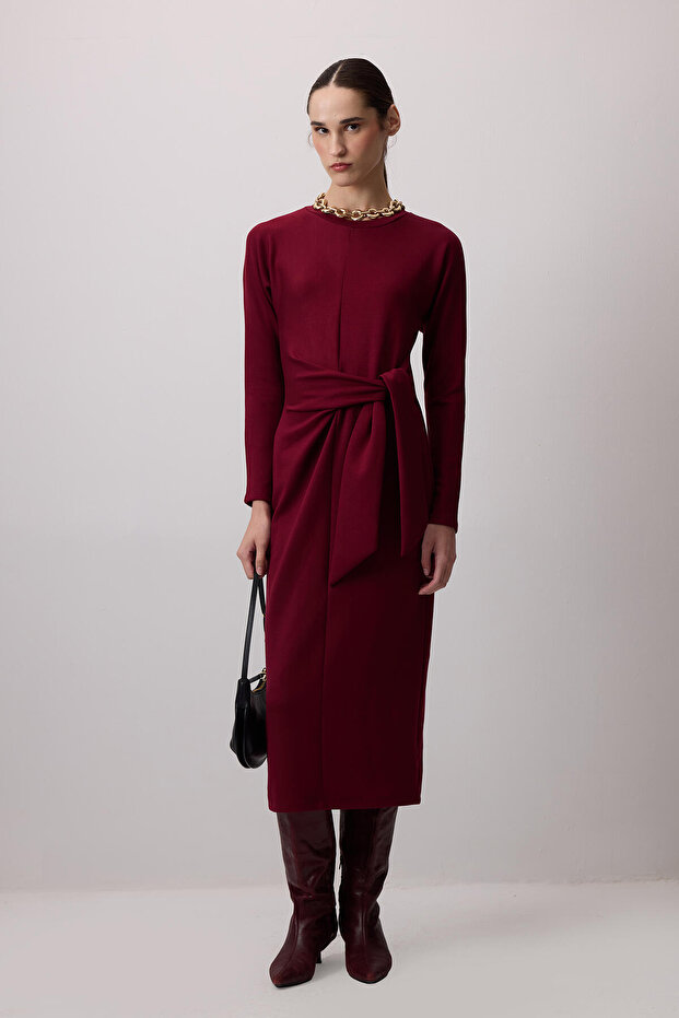 Tie-Up Steel Knitted Dress