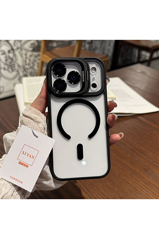 iPhone 13 Pro Max – Premium LuxMag Kapak | Şeffaf Şıklık ve Güçlü Manyetik Tutunma - 2