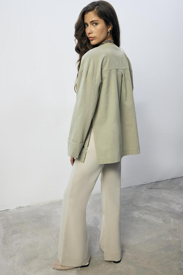 100% Cotton Buttoned Jacket - 3