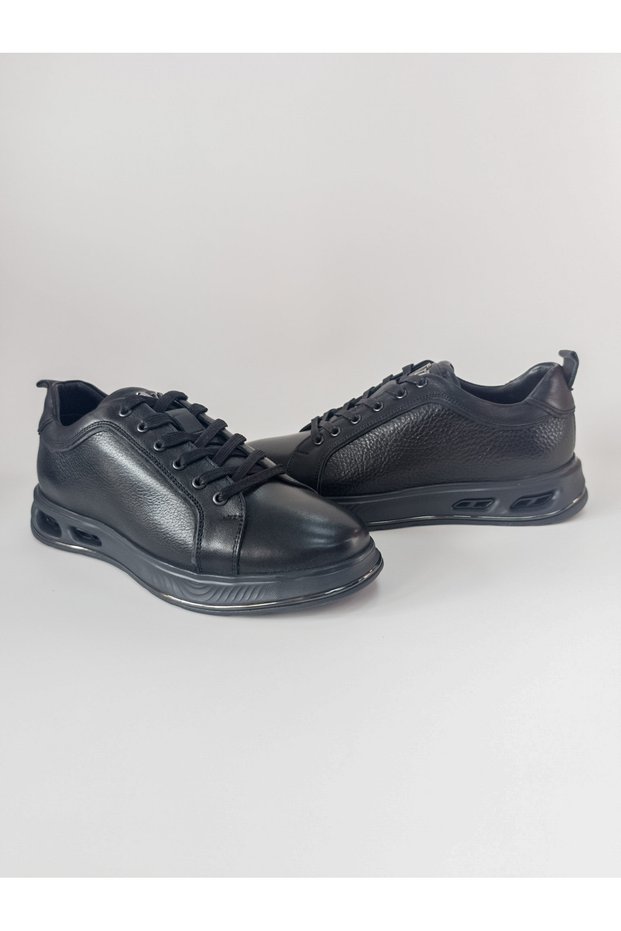 Men's Casual Shoes Genuine Leather Lace-Up Rubber Sole Orthopedic Stylish and Comfortable