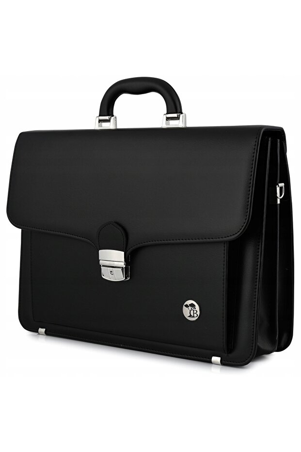 Men's Beltimore briefcase, elegant, solid - 1