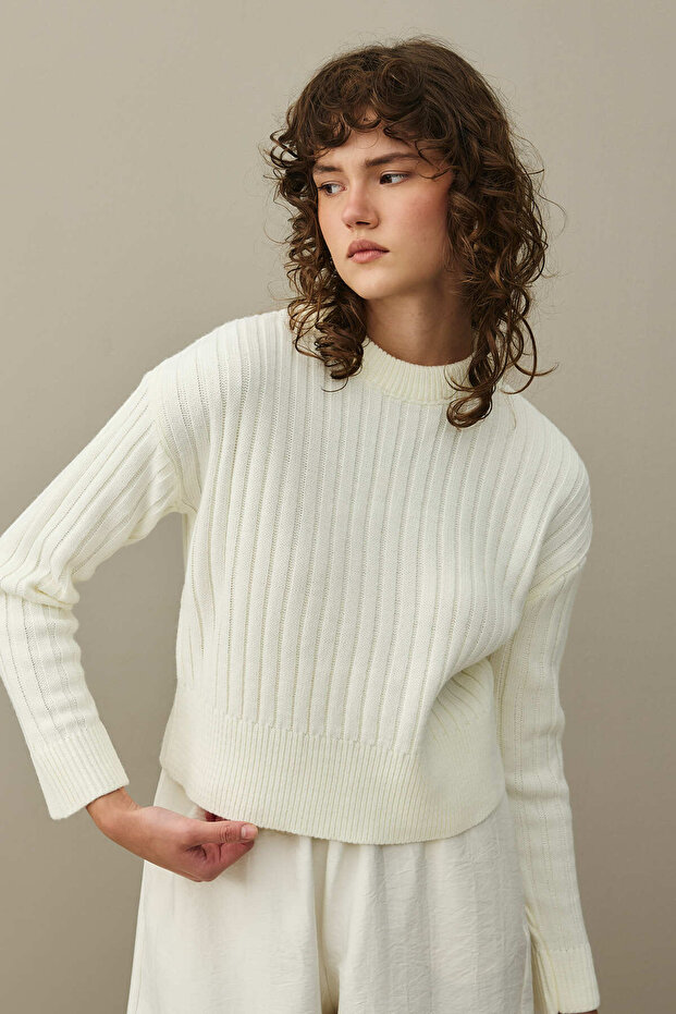 Fitilli Basic Crop Kazak Ekru - 4