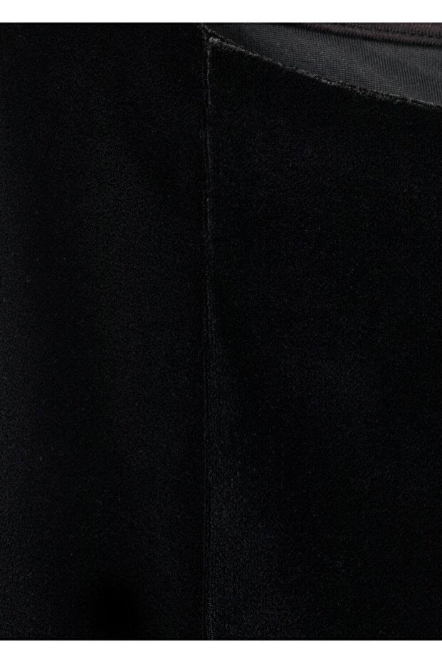 Kadife dar kesim elbise - 5