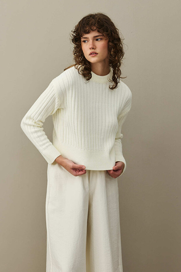 Fitilli Basic Crop Kazak Ekru - 2