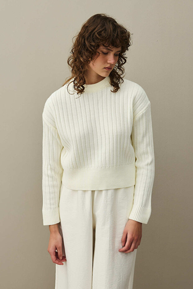 Fitilli Basic Crop Kazak Ekru - 3