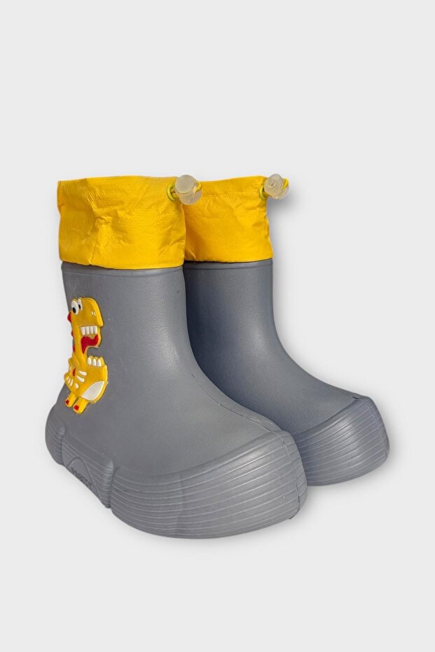 Gyermek téli vízálló esőcsizma SZÜRKE - 3