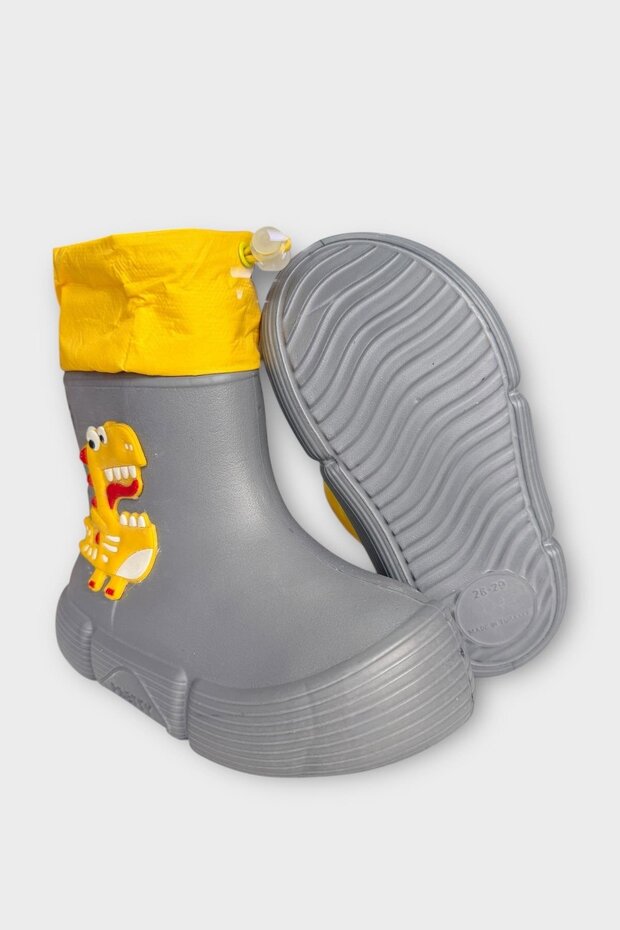 Gyermek téli vízálló esőcsizma SZÜRKE - 6