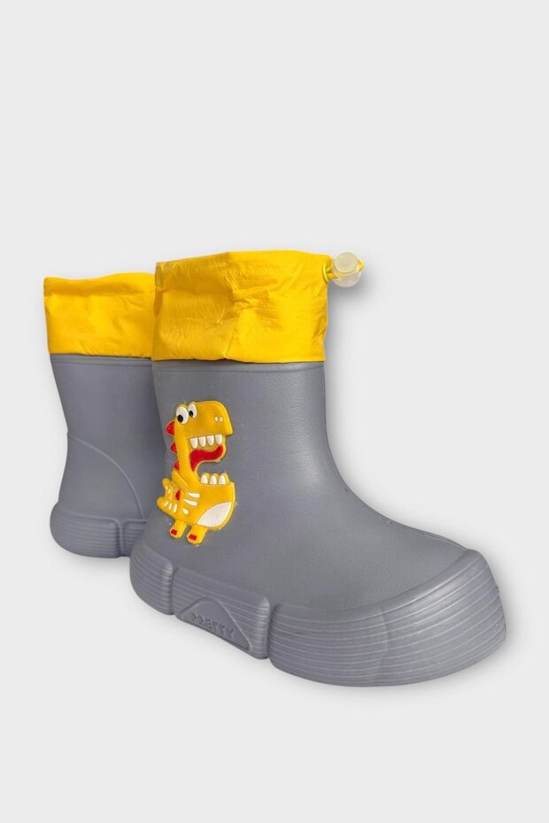 Gyermek téli vízálló esőcsizma SZÜRKE - 2